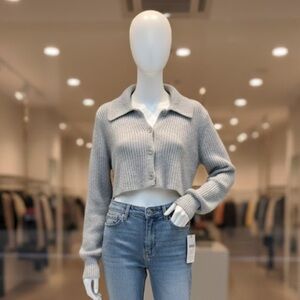 Forever 21 women Xl Charcoal Knit Jacket